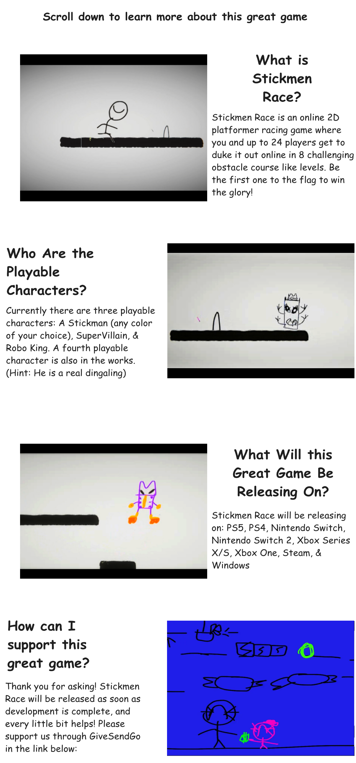 Stickmen Race Game Information